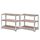 Професионален метален стелаж HÖGLER 222x110x50 см – 6 Рафта, до 1050 кг, регулируема височина 9