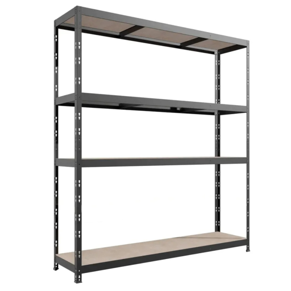 Премиум метален стелаж HÖGLER 180x180x60 см – 4 рафта, 1200 кг, индустриална здравина 6