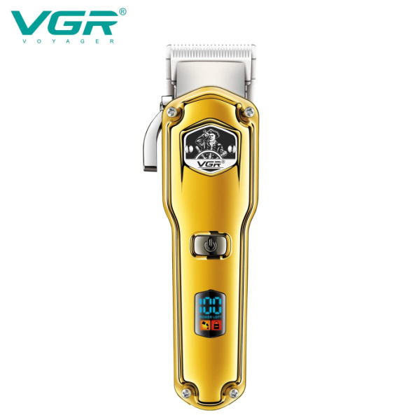 Професионална безжична машинка за подстригване VGR V-693 – стоманени ножчета, LED дисплей 9