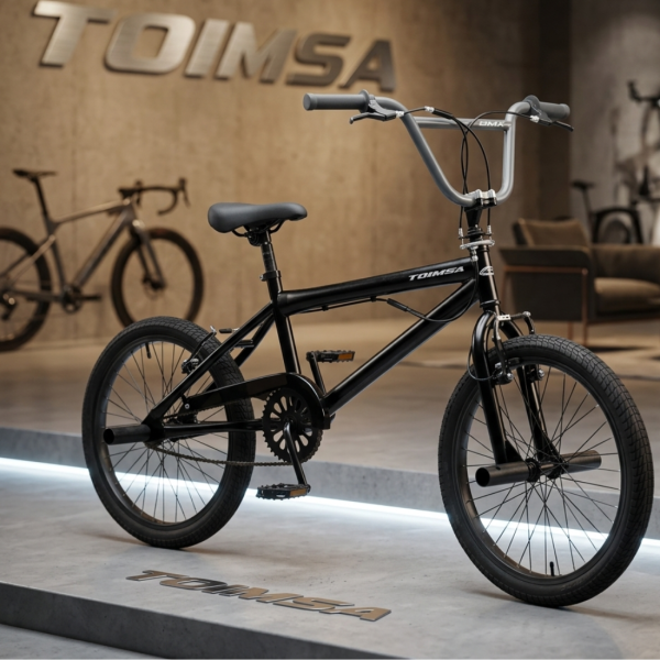 BMX велосипед TOIMSA Full Black 20” – Черен freestyle BMX с 360° ротор и V-Brake