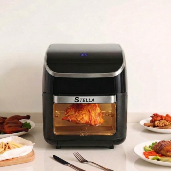 Stella power air fryer oven 12L – Дигитален еър фрайер и фурна 1800W с Touch Screen и грил 2