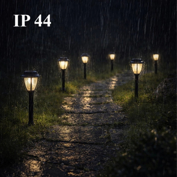 Комплект соларни градински лампи 10 броя – LED външни фенери IP44