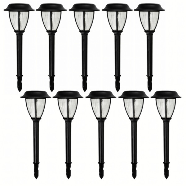 Комплект соларни градински лампи 10 броя – LED външни фенери IP44