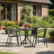Градински стол от техноратан – тъмнокафяв, стилен и устойчив за тераса и балкон 6