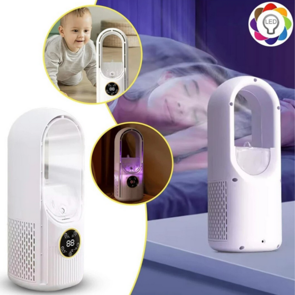 Air Multiplier 3-в-1 – Компактен USB вентилатор с овлажнител, пречиствател на въздух и LED светлина 9