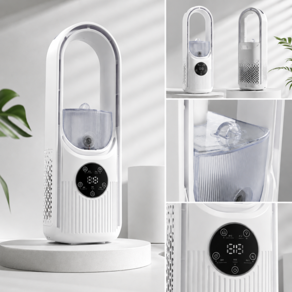 Air Multiplier 3-в-1 – Компактен USB вентилатор с овлажнител, пречиствател на въздух и LED светлина 7