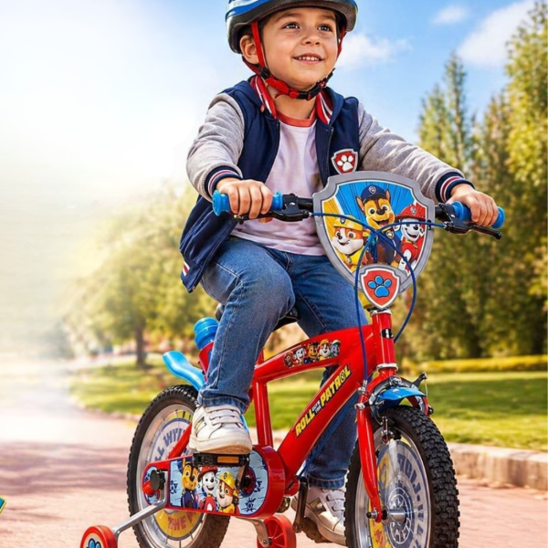 Детски велосипед Paw Patrol 16” – със спомагателни колела, спирачки и бутилка за вода