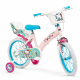 Детски велосипед Hello Kitty 16" с помощни колела, кошница и допълнително задно столче 8