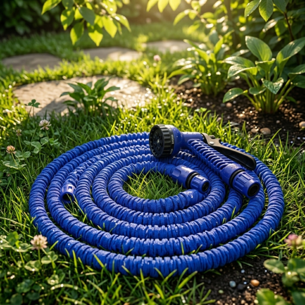 Разтегателен градински маркуч Magic Hose 15 м – Удължава се до 3 пъти, без усукване, с пистолет за пръскане 2