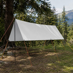 Слънцезащитно платно с метални пръти 3x4x2.4 м – UV защита и водоустойчив навес за двор, къмпинг и плаж