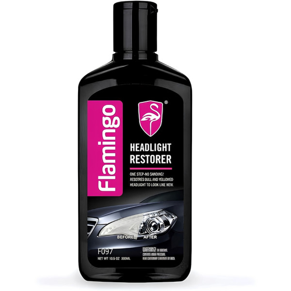 Полираща паста за фарове Flamingo F097 – Премахва пожълтяване, матиране и драскотини за минути, 300 мл