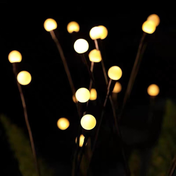 Соларни градински лампи "Светулки" 6 LED, комплект 2 броя - Топла бяла светлина, IP65, до 15 часа работа 8