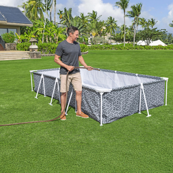 BESTWAY Steel Pro басейн 366x201x66 см с филтърна помпа - 4000 л капацитет, бърз монтаж и здрава метална рамка