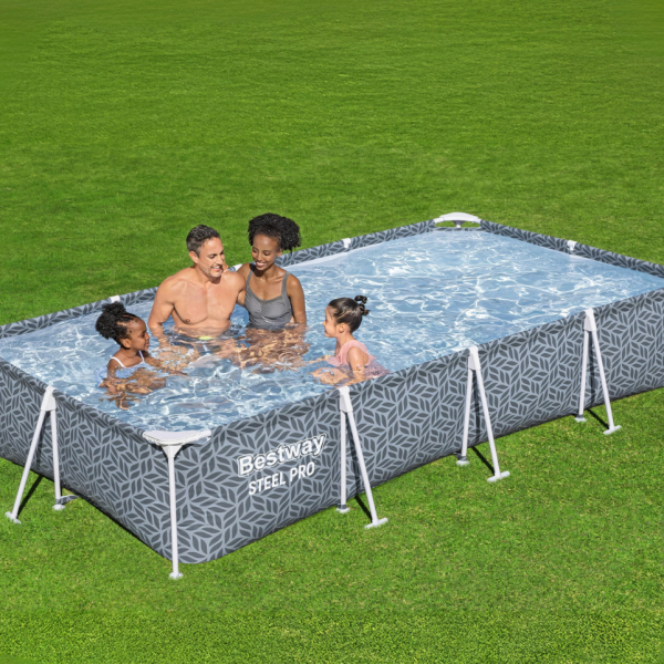 BESTWAY Steel Pro басейн 366x201x66 см с филтърна помпа - 4000 л капацитет, бърз монтаж и здрава метална рамка 5