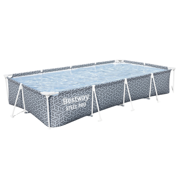 BESTWAY Steel Pro басейн 366x201x66 см с филтърна помпа - 4000 л капацитет, бърз монтаж и здрава метална рамка 10