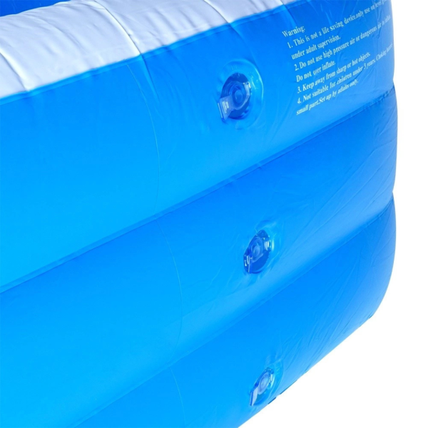 Надуваем градински басейн 170x115x47 см, 425 л, семеен басейн от PVC с 3 въздушни камери и клапан за източване