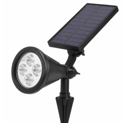 Соларен LED прожектор за градина 4 LED – Водоустойчив, с автоматично включване и регулируем соларен панел