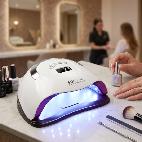 Професионална UV/LED лампа X7 MAX 220W – 57 LED диода, сензор за движение, LCD дисплей и 4 таймера