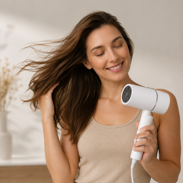 Компактен сгъваем сешоар 800W – Безопасно сушене на 60°C, 2 скорости, идеален за пътуване
