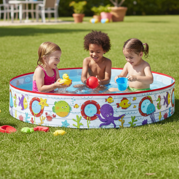 Детски басейн с твърди стени Ocean Fun 152 x 25 см, 435 л – Морски дизайн, без надуване 4
