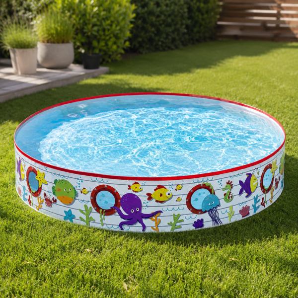 Детски басейн с твърди стени Ocean Fun 152 x 25 см, 435 л – Морски дизайн, без надуване