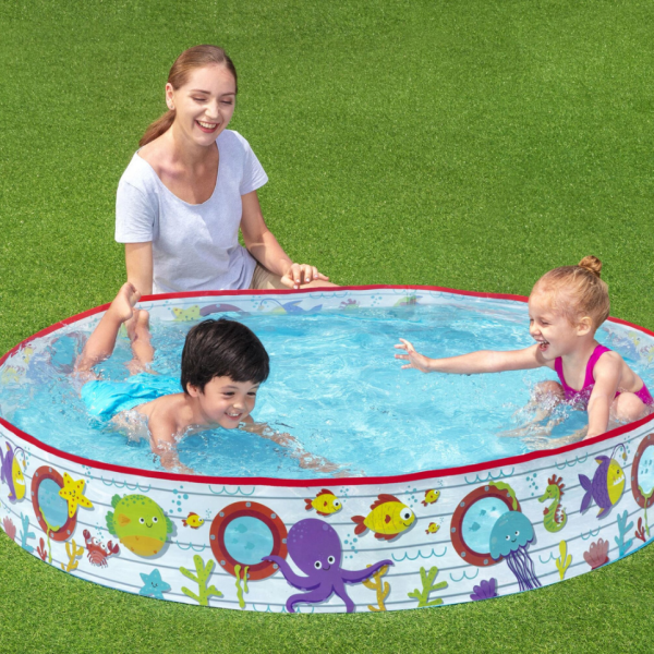 Детски басейн с твърди стени Ocean Fun 152 x 25 см, 435 л – Морски дизайн, без надуване 6