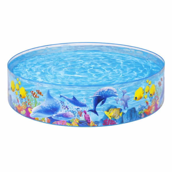 Детски басейн с твърди стени и морски дизайн с делфини, 183 x 38 см 10