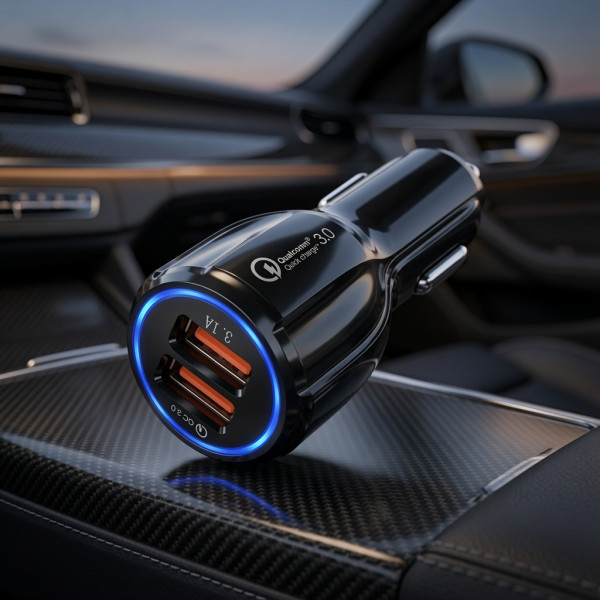 Автомобилно зарядно Quick Charge 3.0 с 2 USB порта – бързо и едновременно зареждане на две устройства