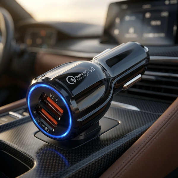 Автомобилно зарядно Quick Charge 3.0 с 2 USB порта – бързо и едновременно зареждане на две устройства 3
