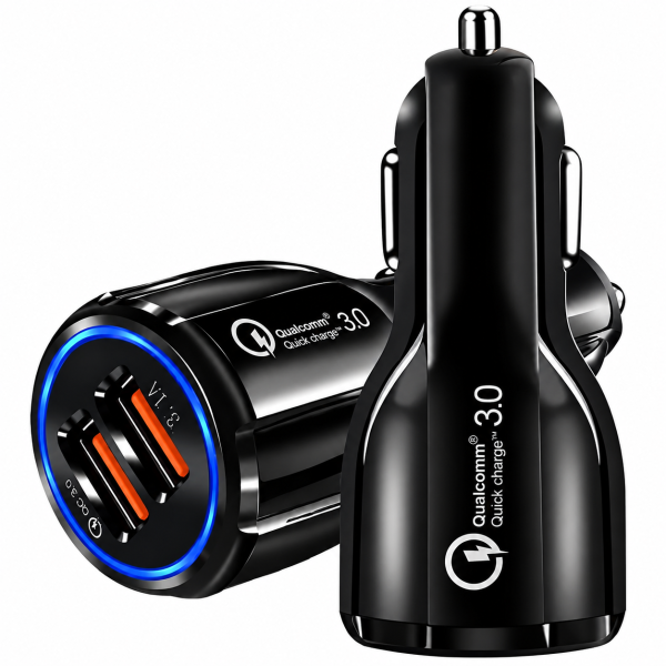 Автомобилно зарядно Quick Charge 3.0 с 2 USB порта – бързо и едновременно зареждане на две устройства