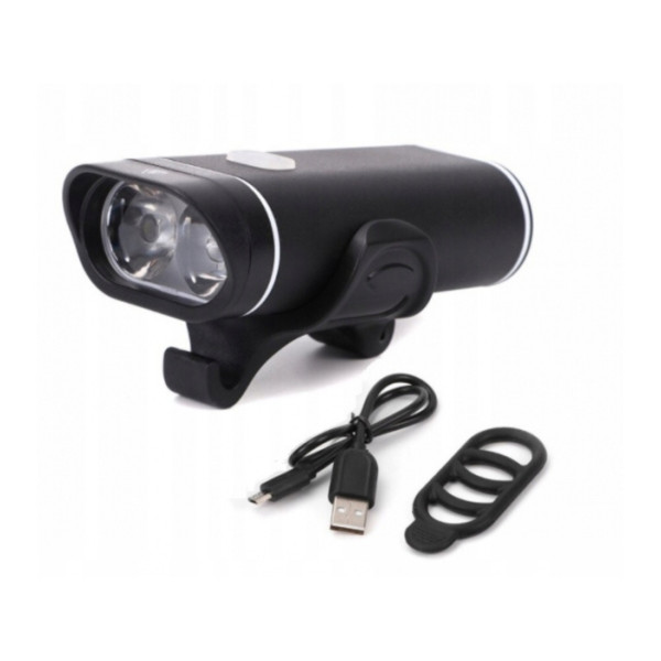Преден LED фар за велосипед 350 lm – USB зареждане, 3 режима на светене и бърз монтаж
