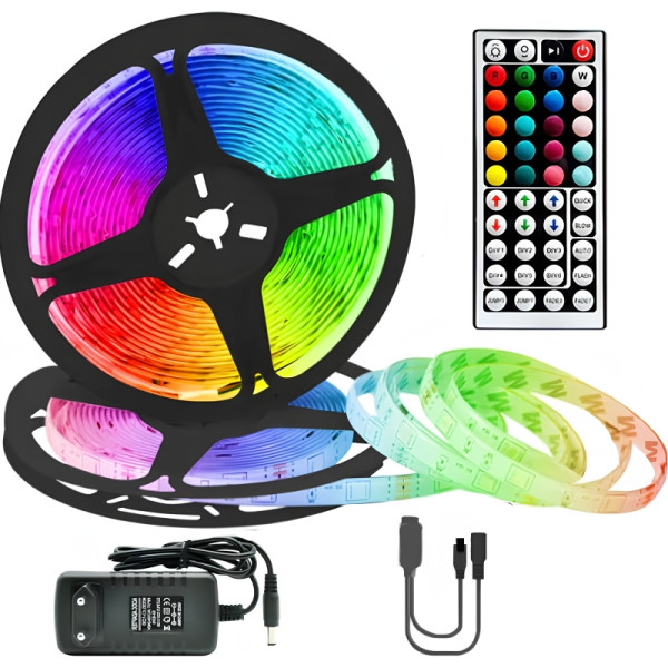 RGB LED лента 5 метра с дистанционно управление – водоустойчива, с 20 цвята и светлинни ефекти 3