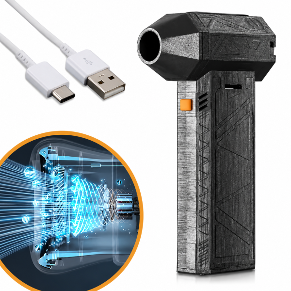 Мощен мини вентилатор/духалка с USB зареждане, батерия 8000 mAh, висока скорост на въздушния поток