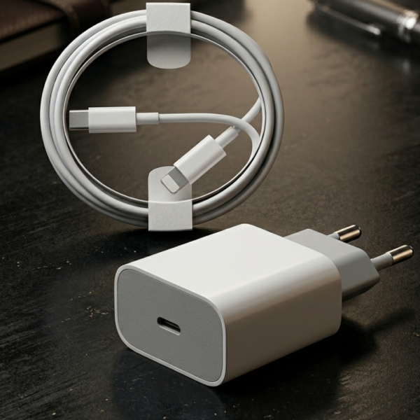 Apple 20W USB-C Fast Charger комплект с Lightning кабел – Бързо зареждане за iPhone 1