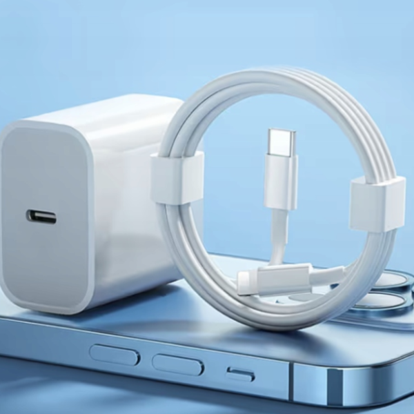 Apple 20W USB-C Fast Charger комплект с Lightning кабел – Бързо зареждане за iPhone 2