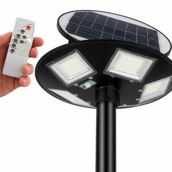 Соларна LED градинска лампа 360° - Сензор за движение, дистанционно управление и соларен панел 1