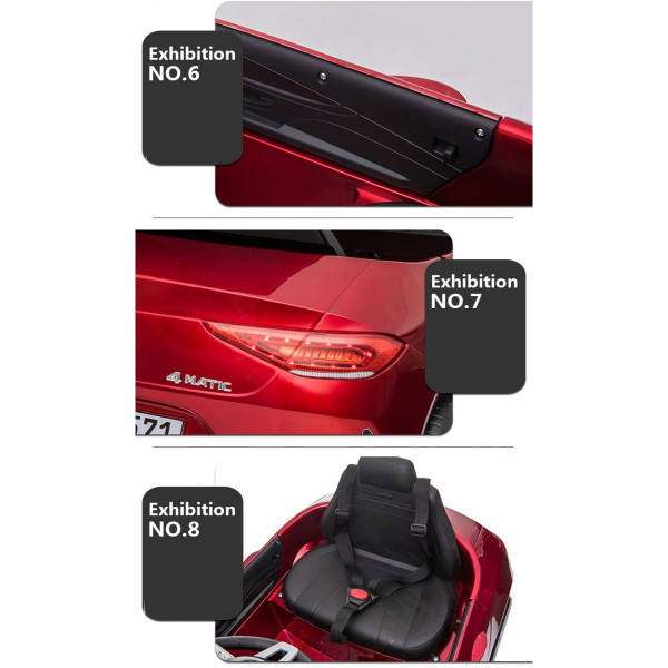 Розова акумулаторна кола Mercedes Benz CLS350 с кожена седалка 12V