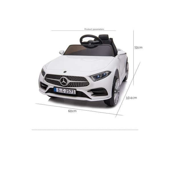 Розова акумулаторна кола Mercedes Benz CLS350 с кожена седалка 12V 16