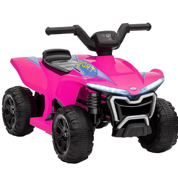 Детско акумулаторно ATV 6V 25W – Електрическо ATV с LED светлини за деца 1.5+ години, розово 7