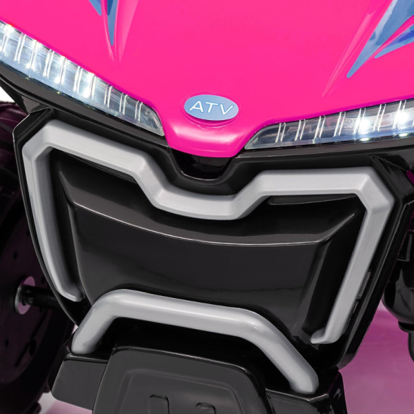 Детско акумулаторно ATV 6V 25W – Електрическо ATV с LED светлини за деца 1.5+ години, розово