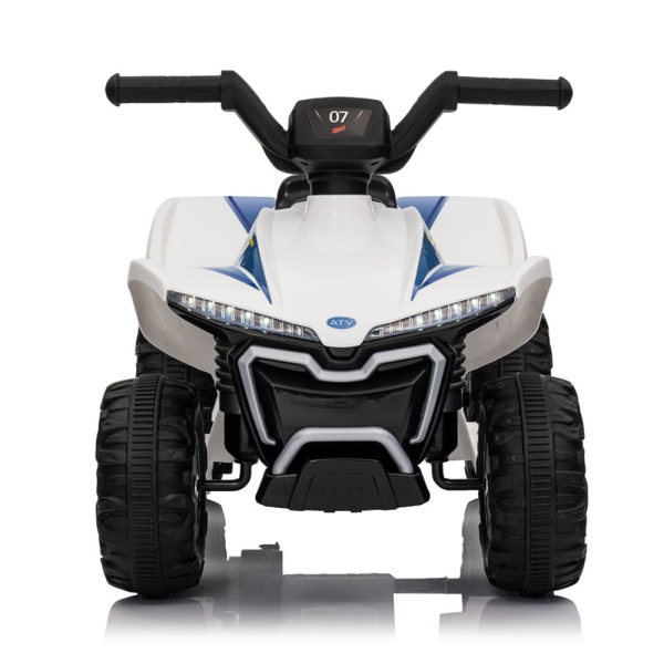 Детско акумулаторно ATV 6V 25W – Електрическо ATV с LED светлини за деца 1.5+ години, бяло
