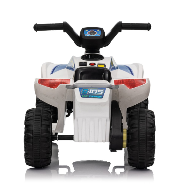 Детско акумулаторно ATV 6V 25W – Електрическо ATV с LED светлини за деца 1.5+ години, бяло