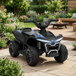 Детско акумулаторно ATV 6V 25W – Електрическо ATV с LED светлини за деца 1.5+ години, черно