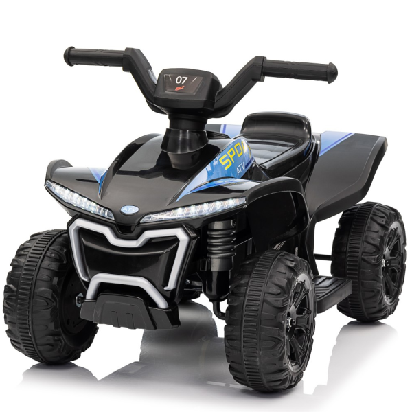 Детско акумулаторно ATV 6V 25W – Електрическо ATV с LED светлини за деца 1.5+ години, черно 6