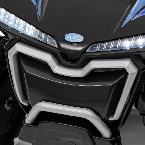 Детско акумулаторно ATV 6V 25W – Електрическо ATV с LED светлини за деца 1.5+ години, черно