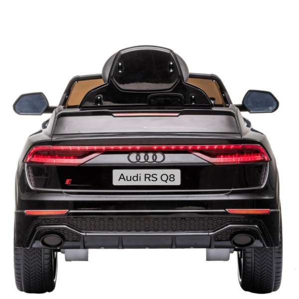 Детска акумулаторна кола Audi RS Q8 12V - Дистанционно управление, музика, LED светлини и амортисьори – черна 5