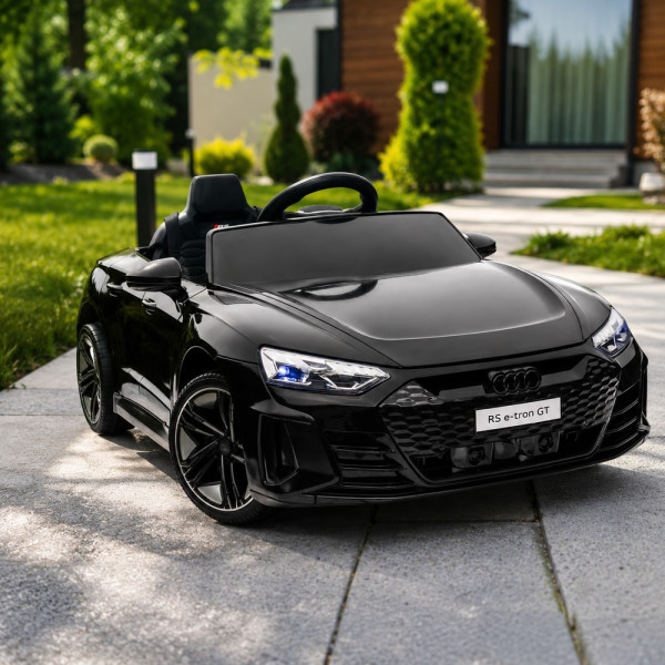 Акумулаторен джип Audi RS E-Tron GT 4X4 Licensed с меки гуми и кожена седалка 12V 3