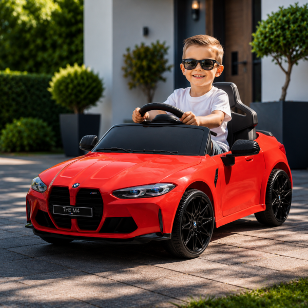 Акумулаторна кола BMW M4, с дистанционно управление меки гуми,2024 4