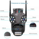 Тройна външна WiFi камера 9MP с аларма, 24 диода, iCSee, 3008 + подарък карта памет 64GB FS-23124 9