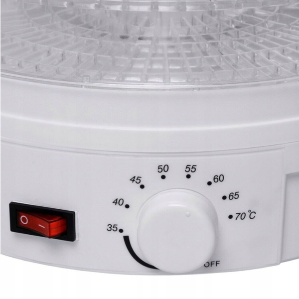 Дехидратор за храна 500W с 5 нива и регулируема температура 35–70°C – Сушилня за плодове, зеленчуци, гъби, месо, риба и билки
